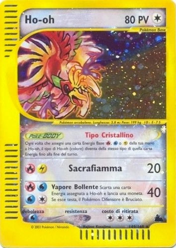 Ho-Oh 149 — Skyridge (Italian Pokémon TCG card)