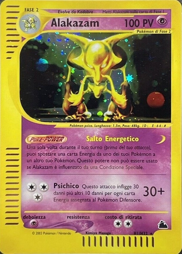 Alakazam H001 — Skyridge (Italian Pokémon TCG card)