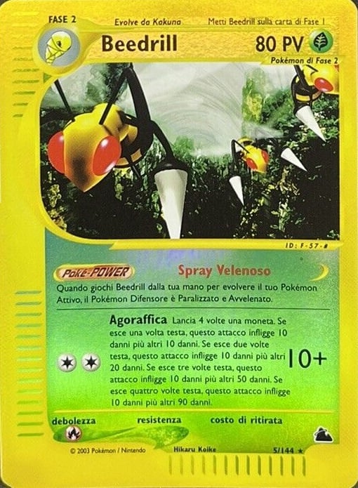 Beedrill H004 — Skyridge (Italian Pokémon TCG card)