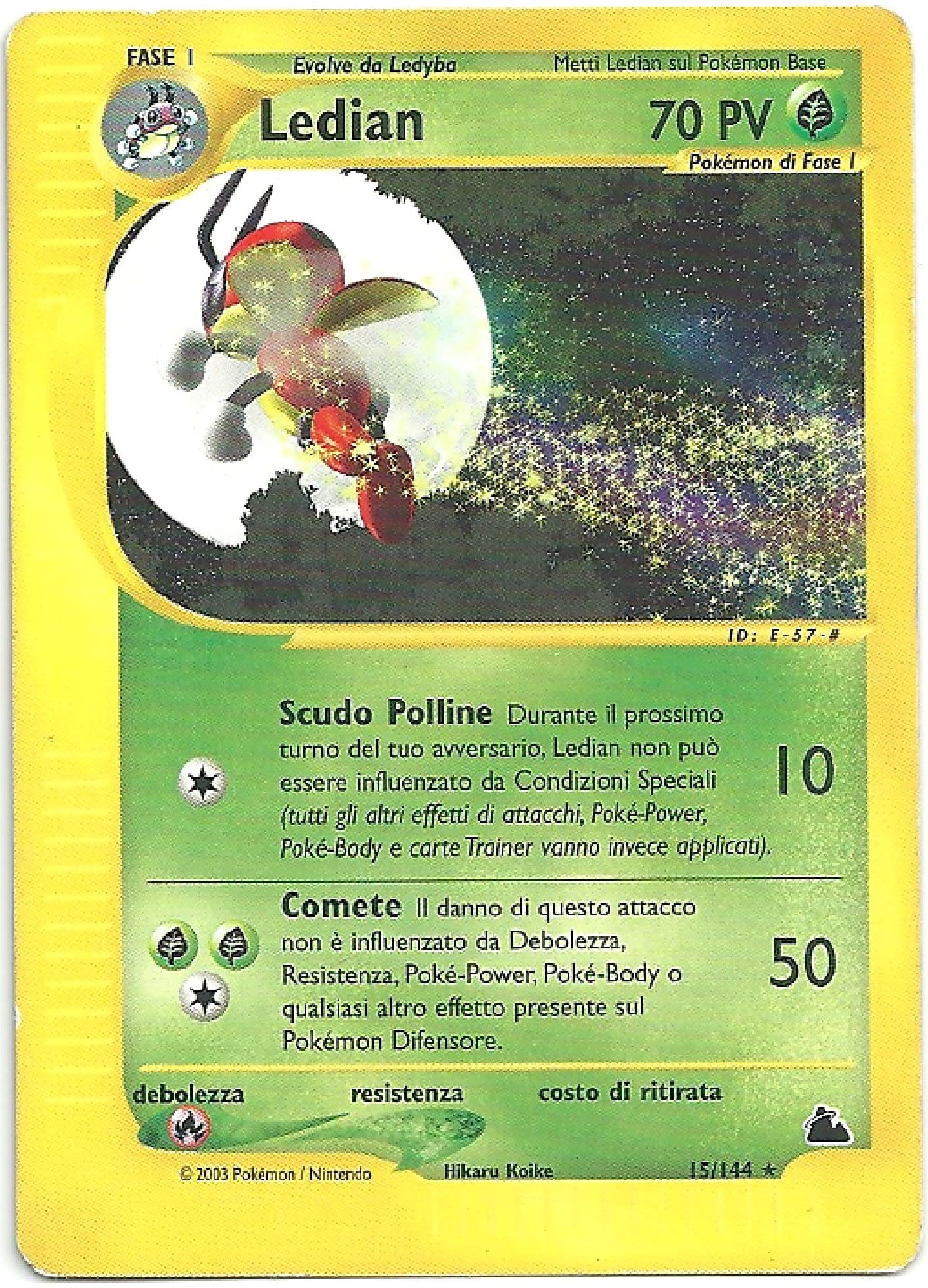 Ledian H014 — Skyridge (Italian Pokémon TCG card)