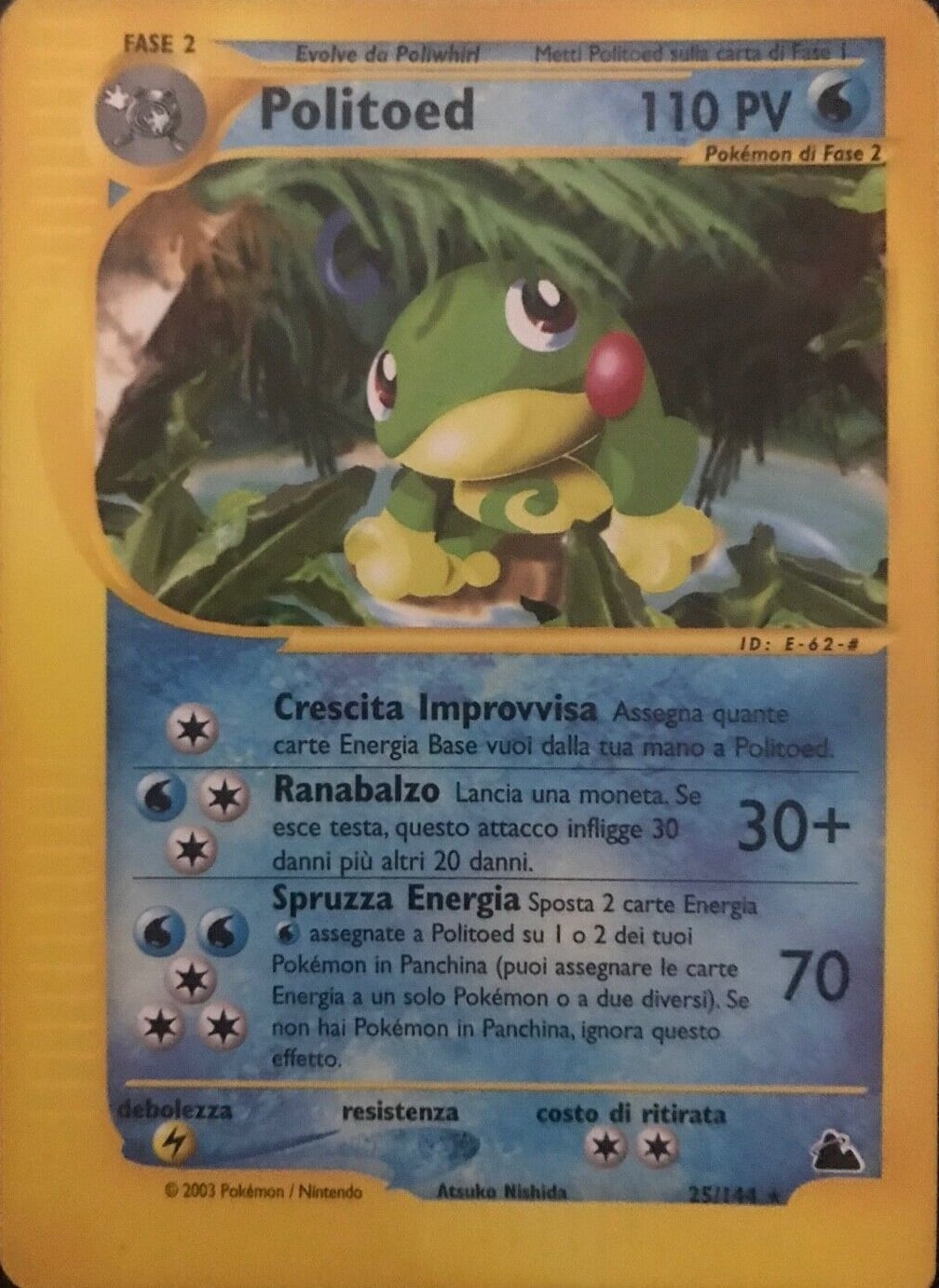 Politoed H023 — Skyridge (Italian Pokémon TCG card)
