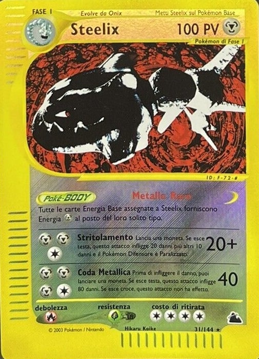 Steelix H029 — Skyridge (Italian Pokémon TCG card)