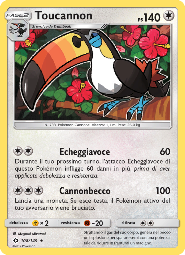 Toucannon 108/163 — Sun & Moon (Italian Pokémon TCG card)