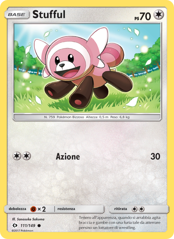 Stufful 111/163 — Sun & Moon (Italian Pokémon TCG card)