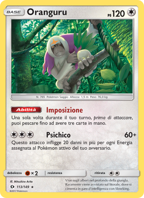 Oranguru 113/163 — Sun & Moon (Italian Pokémon TCG card)