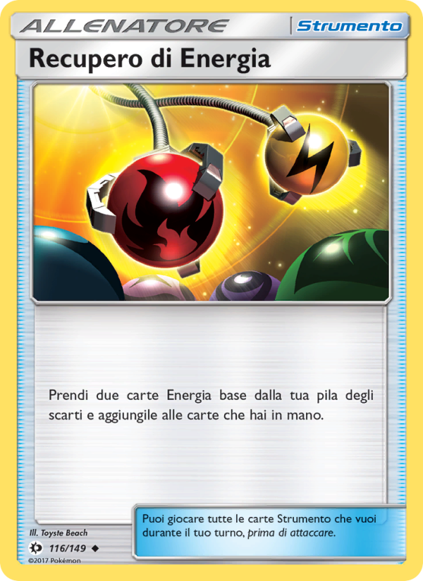 Recupero di Energia 116/163 — Sun & Moon (Italian Pokémon TCG card)