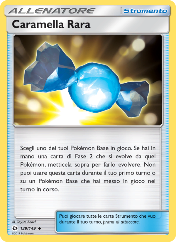 Caramella Rara 129/163 — Sun & Moon (Italian Pokémon TCG card)