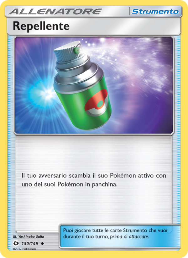 Repellente 130/163 — Sun & Moon (Italian Pokémon TCG card)