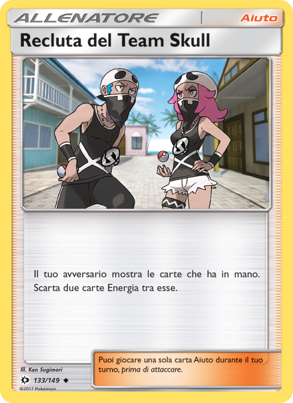 Recluta del Team Skull 133/163 — Sun & Moon (Italian Pokémon TCG card)