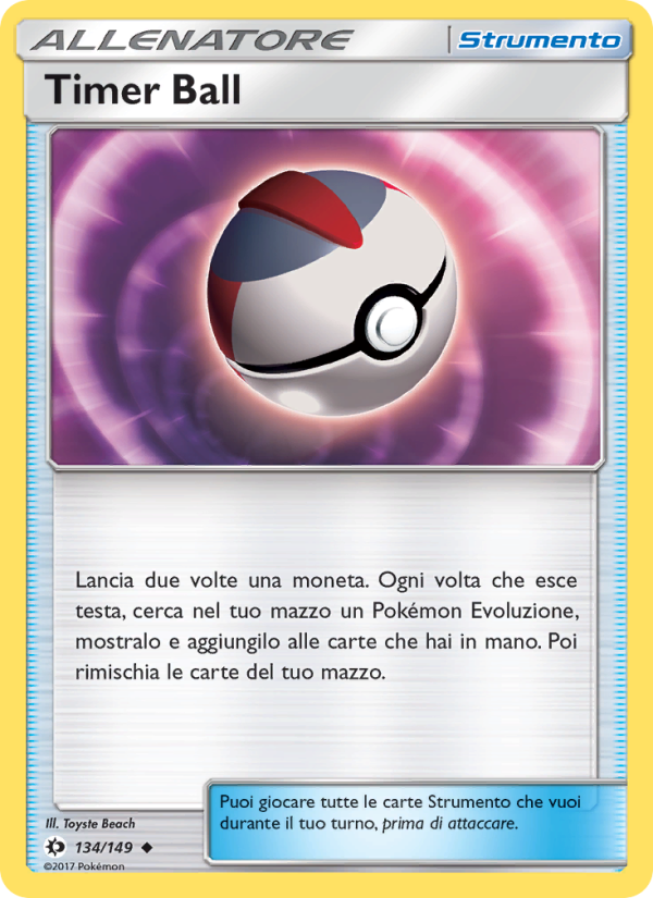 Timer Ball 134/163 — Sun & Moon (Italian Pokémon TCG card)