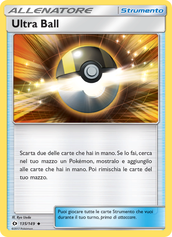 Ultra Ball 135/163 — Sun & Moon (Italian Pokémon TCG card)