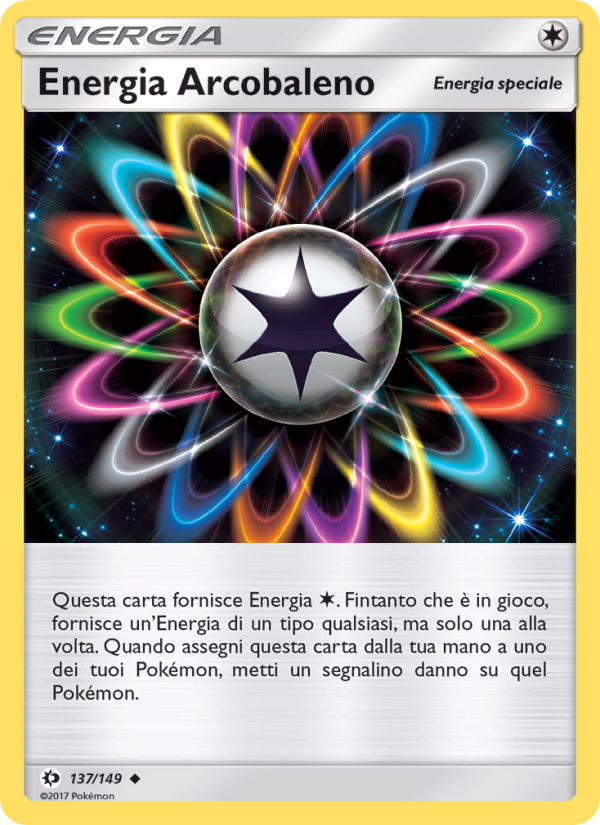 Energia Arcobaleno 137/163 — Sun & Moon (Italian Pokémon TCG card)