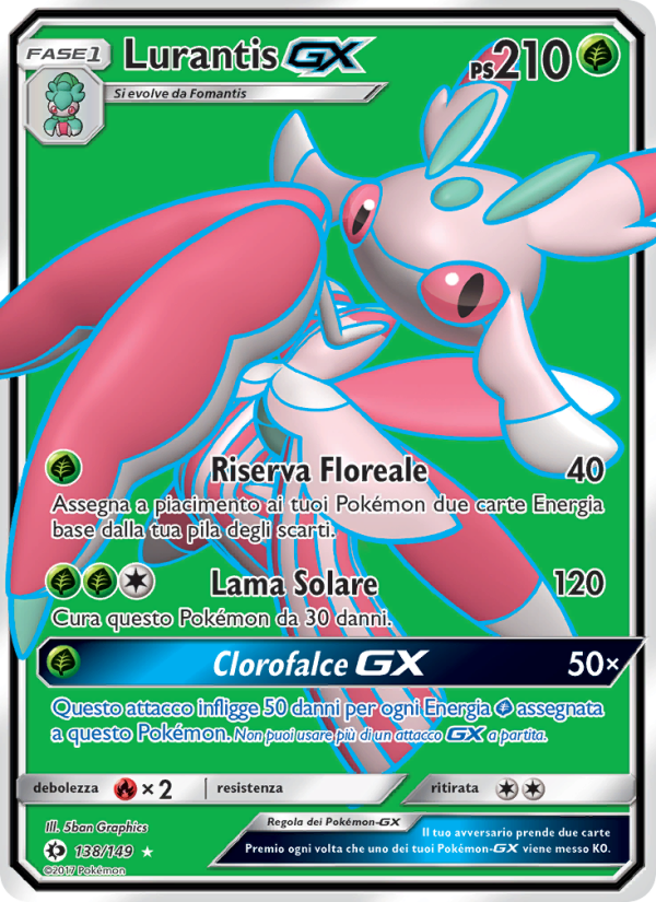 Lurantis GX 138/163 — Sun & Moon (Italian Pokémon TCG card)