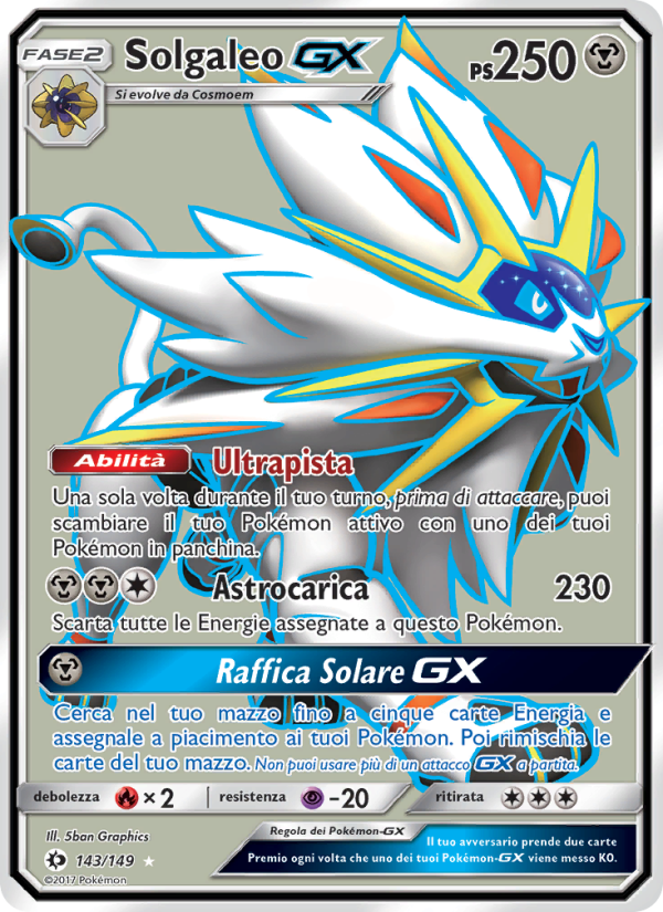 Solgaleo GX 143/163 — Sun & Moon (Italian Pokémon TCG card)