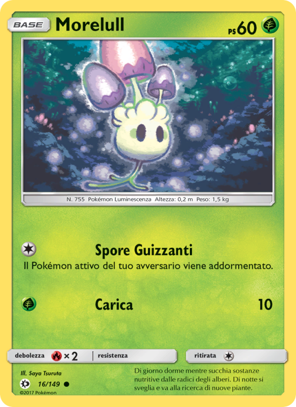 Morelull 016/163 — Sun & Moon (Italian Pokémon TCG card)