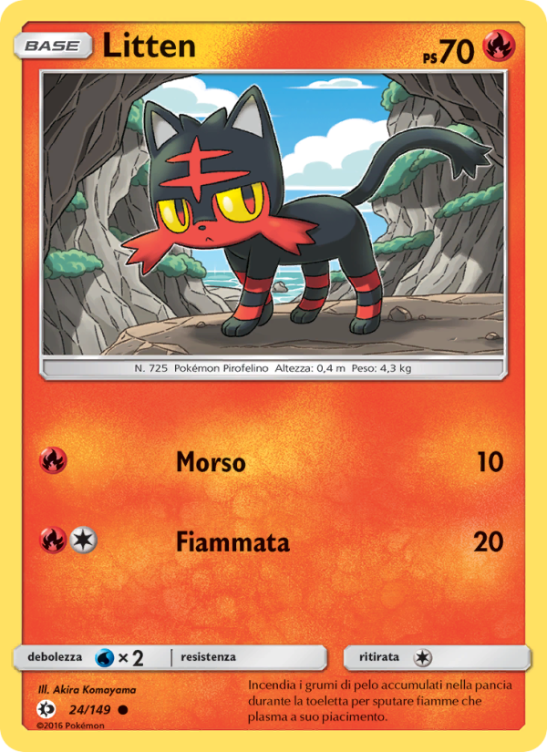 Litten 024/163 — Sun & Moon (Italian Pokémon TCG card)