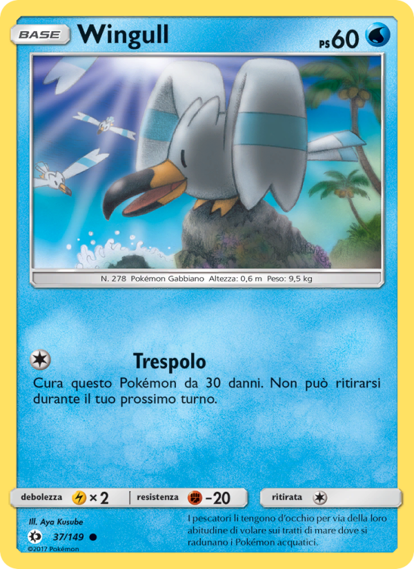 Wingull 037/163 — Sun & Moon (Italian Pokémon TCG card)