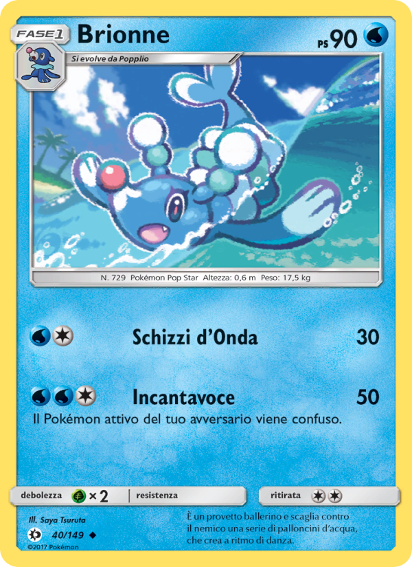 Brionne 040/163 — Sun & Moon (Italian Pokémon TCG card)