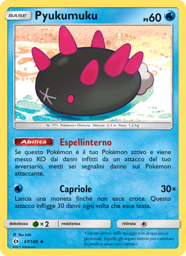 Pyukumuku 047/163 — Sun & Moon (Italian Pokémon TCG card)