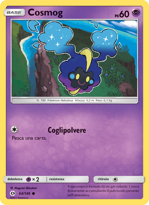 Cosmog 064/163 — Sun & Moon (Italian Pokémon TCG card)