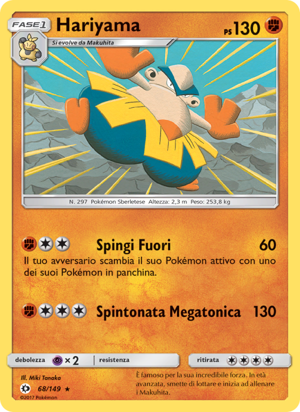 Hariyama 068/163 — Sun & Moon (Italian Pokémon TCG card)