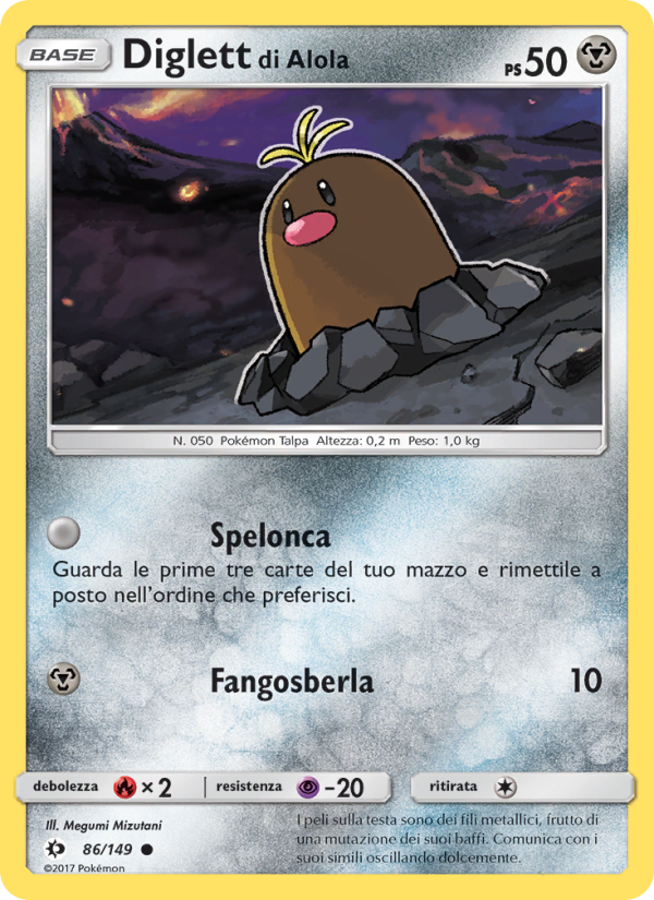 Diglett di Alola 086/163 — Sun & Moon (Italian Pokémon TCG card)