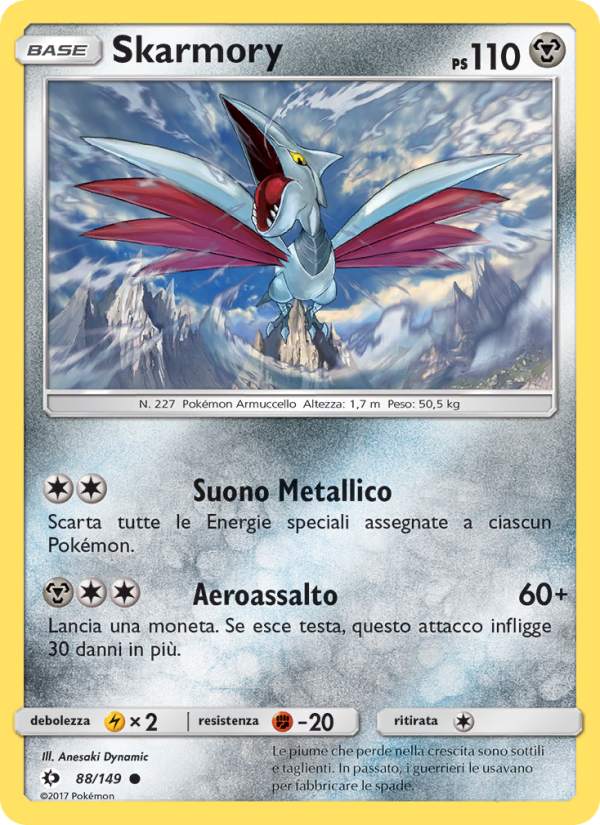 Skarmory 088/163 — Sun & Moon (Italian Pokémon TCG card)