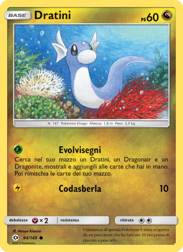 Dratini 094/163 — Sun & Moon (Italian Pokémon TCG card)