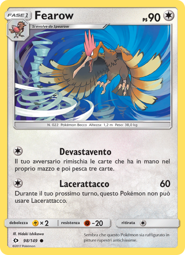 Fearow 098/163 — Sun & Moon (Italian Pokémon TCG card)