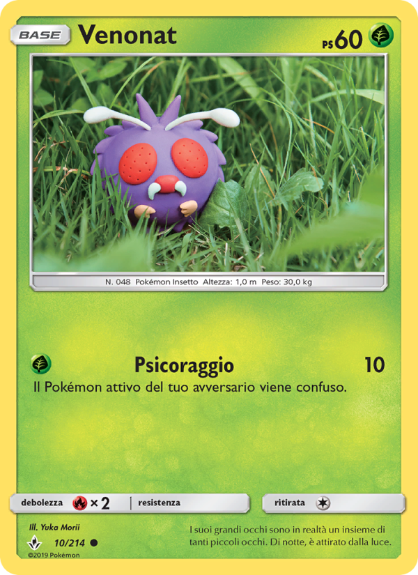 Venonat 010/234 — Unbroken Bonds (Italian Pokémon TCG card)