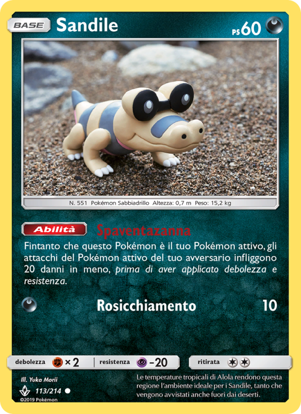 Sandile 113/234 — Unbroken Bonds (Italian Pokémon TCG card)