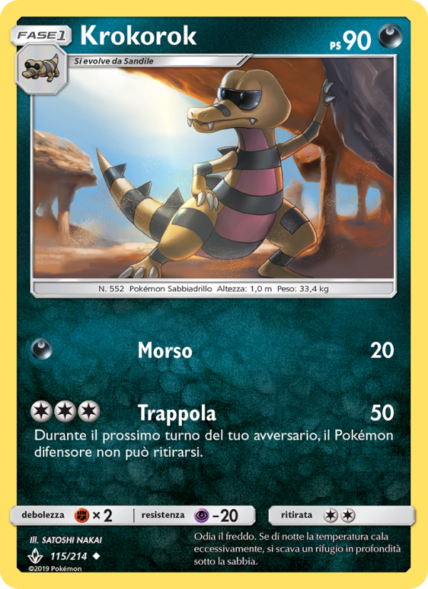 Krokorok 115/234 — Unbroken Bonds (Italian Pokémon TCG card)