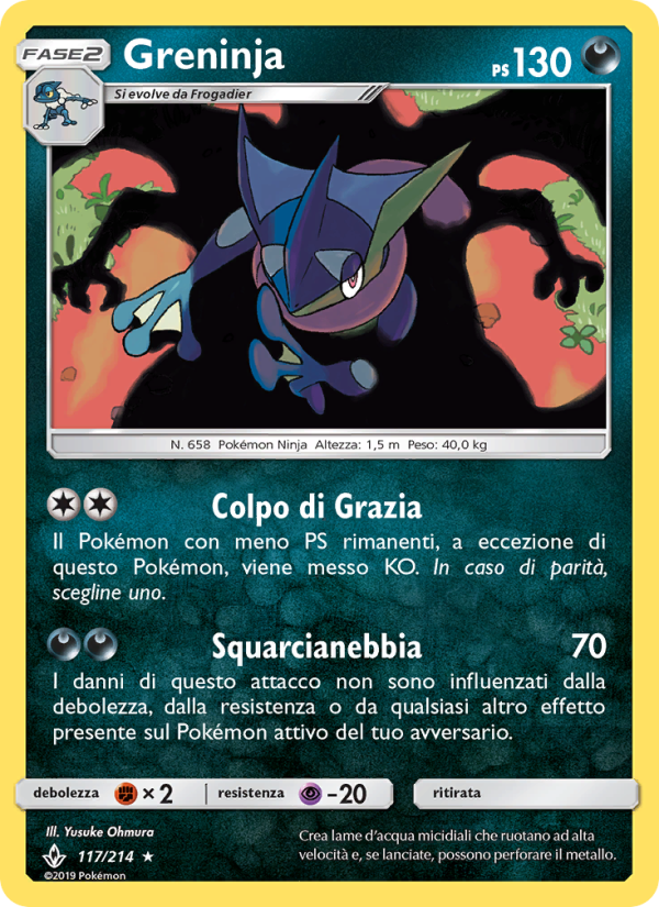 Greninja 117/234 — Unbroken Bonds (Italian Pokémon TCG card)