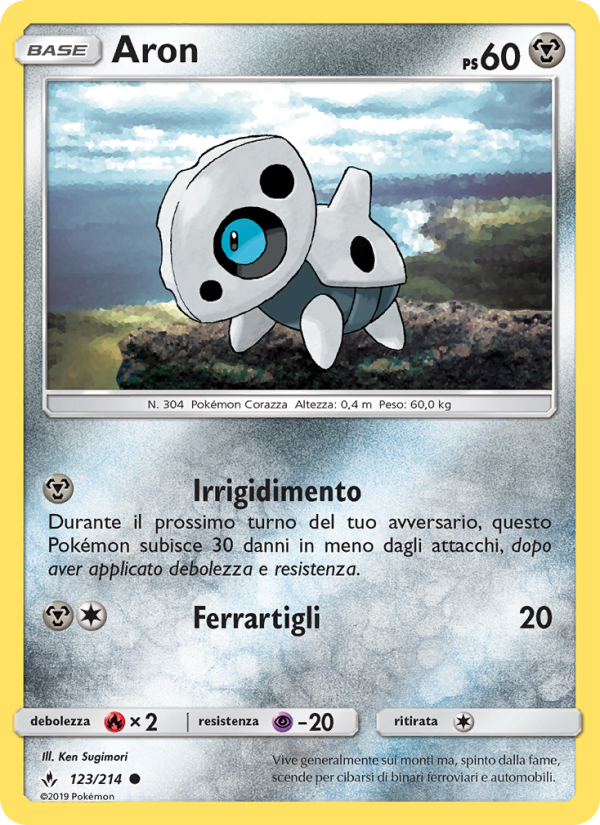 Aron 123/234 — Unbroken Bonds (Italian Pokémon TCG card)