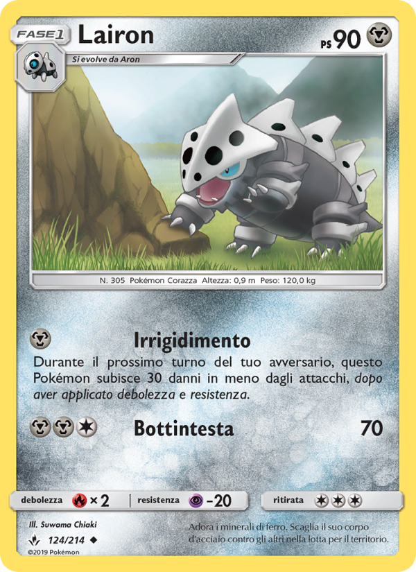 Lairon 124/234 — Unbroken Bonds (Italian Pokémon TCG card)