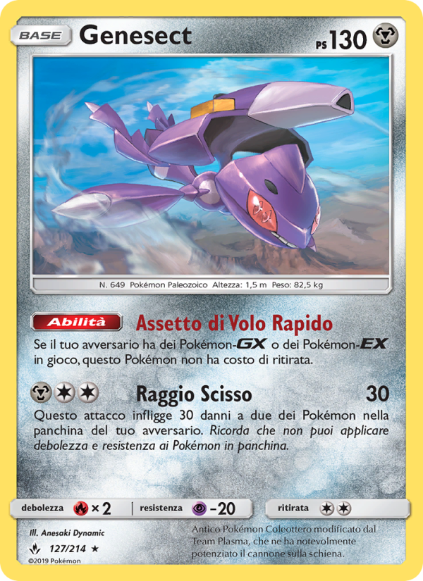 Genesect 127/234 — Unbroken Bonds (Italian Pokémon TCG card)