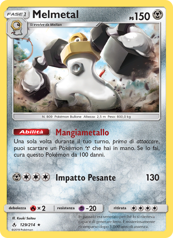 Melmetal 129/234 — Unbroken Bonds (Italian Pokémon TCG card)