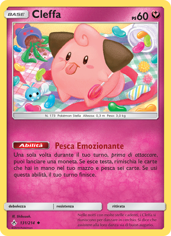 Cleffa 131/234 — Unbroken Bonds (Italian Pokémon TCG card)