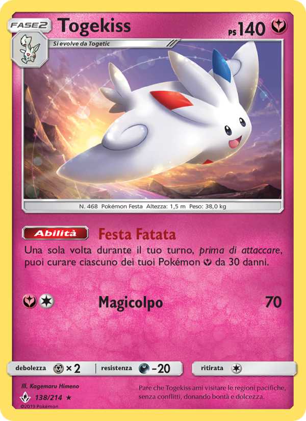 Togekiss 138/234 — Unbroken Bonds (Italian Pokémon TCG card)