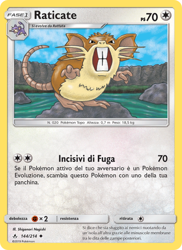 Raticate 144/234 — Unbroken Bonds (Italian Pokémon TCG card)