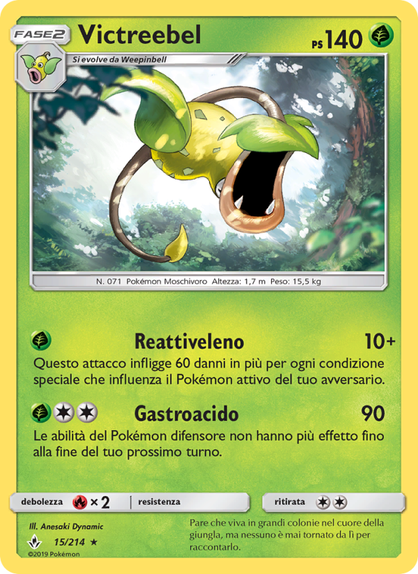 Victreebel 015/234 — Unbroken Bonds (Italian Pokémon TCG card)