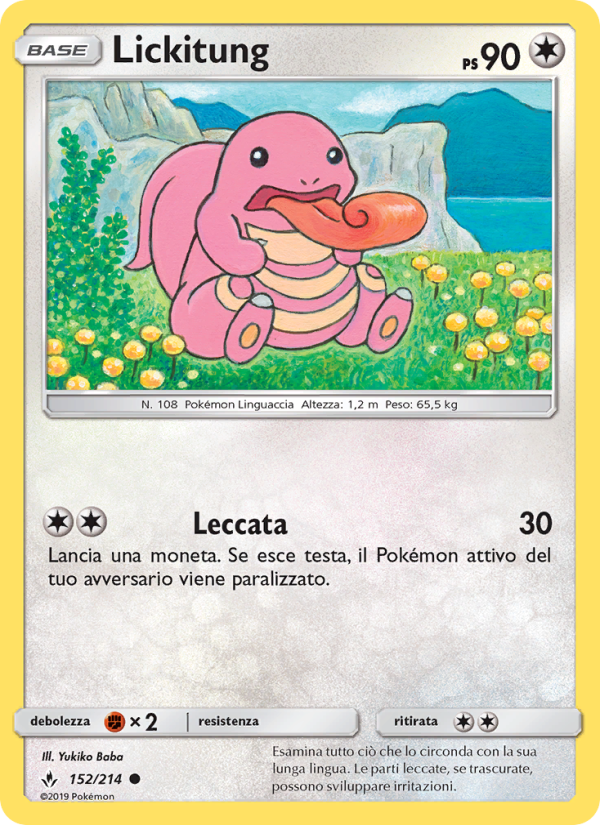 Lickitung 152/234 — Unbroken Bonds (Italian Pokémon TCG card)