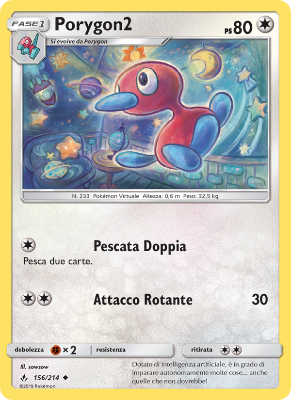 Porygon2 156/234 — Unbroken Bonds (Italian Pokémon TCG card)