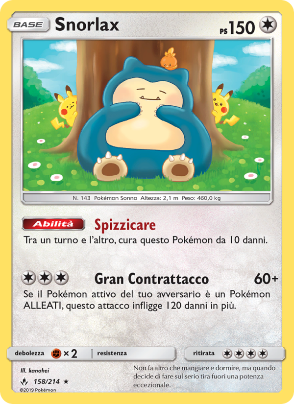 Snorlax 158/234 — Unbroken Bonds (Italian Pokémon TCG card)