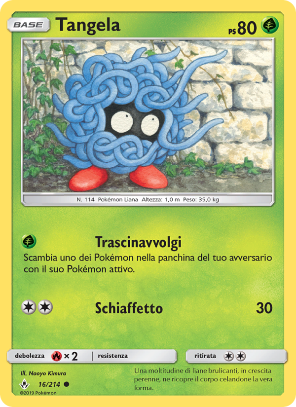 Tangela 016/234 — Unbroken Bonds (Italian Pokémon TCG card)