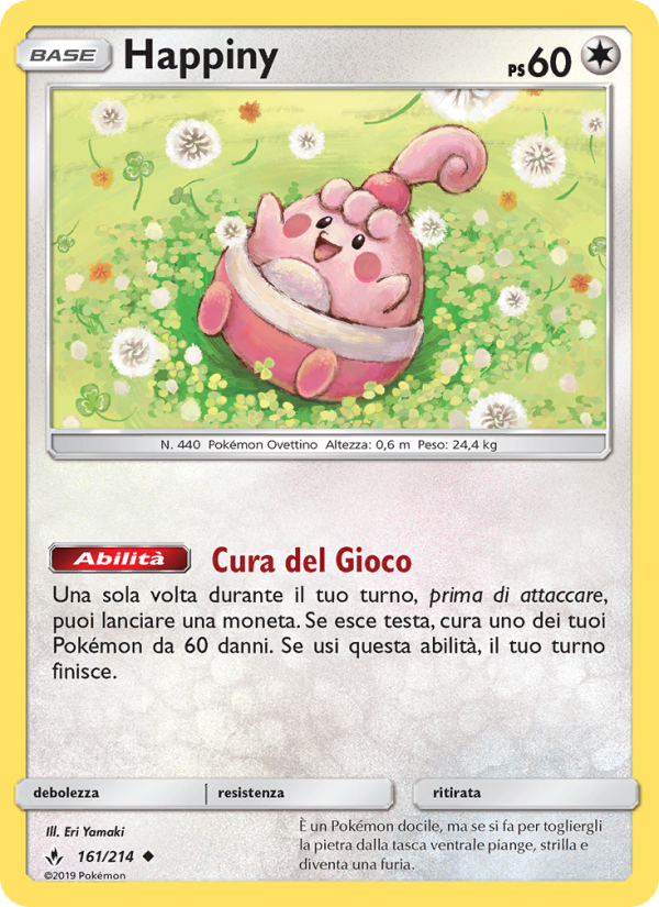 Happiny 161/234 — Unbroken Bonds (Italian Pokémon TCG card)