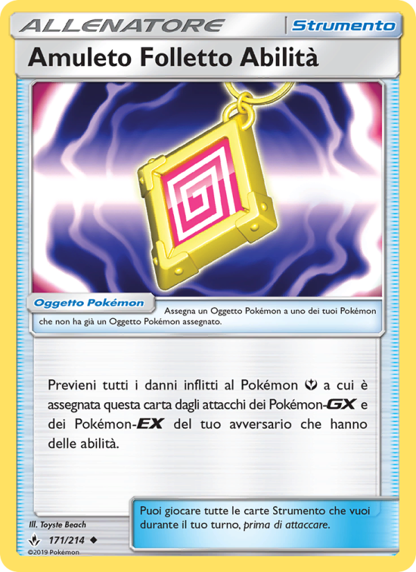 Amuleto Folletto Abilità 171/234 — Unbroken Bonds (Italian Pokémon TCG card)