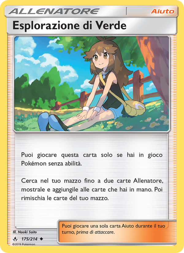 Esplorazione di Verde 175/234 — Unbroken Bonds (Italian Pokémon TCG card)