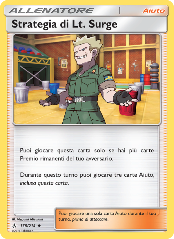 Strategia di Lt. Surge 178/234 — Unbroken Bonds (Italian Pokémon TCG card)