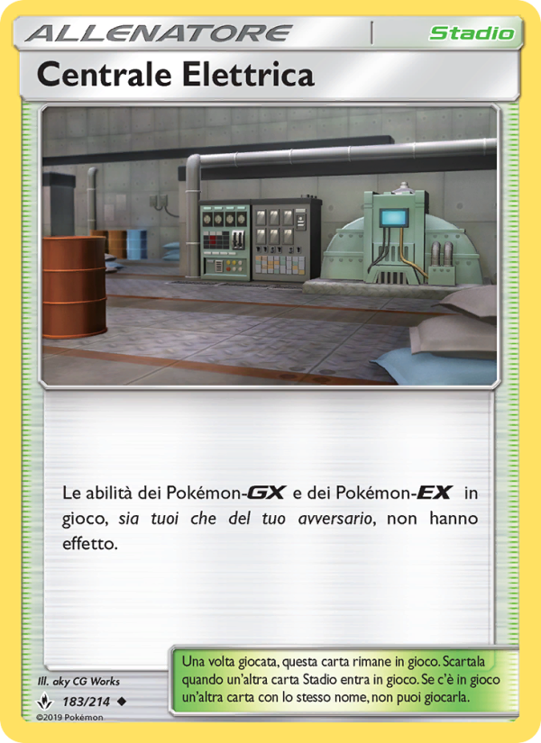 Centrale Elettrica 183/234 — Unbroken Bonds (Italian Pokémon TCG card)